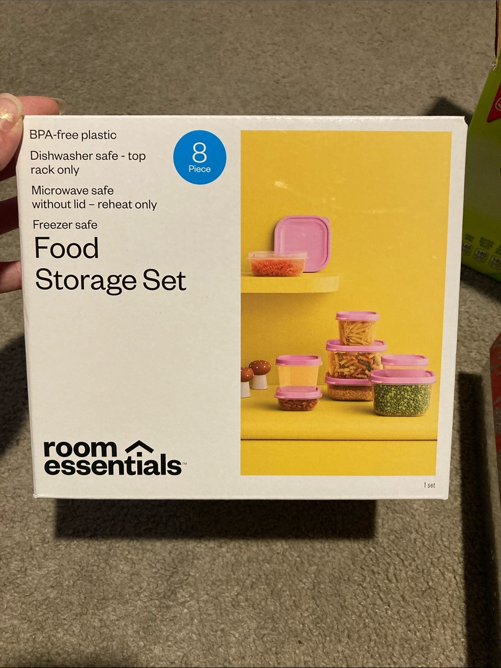 Room Essentials Pink and Clear Food Storage Set - 8 Piece